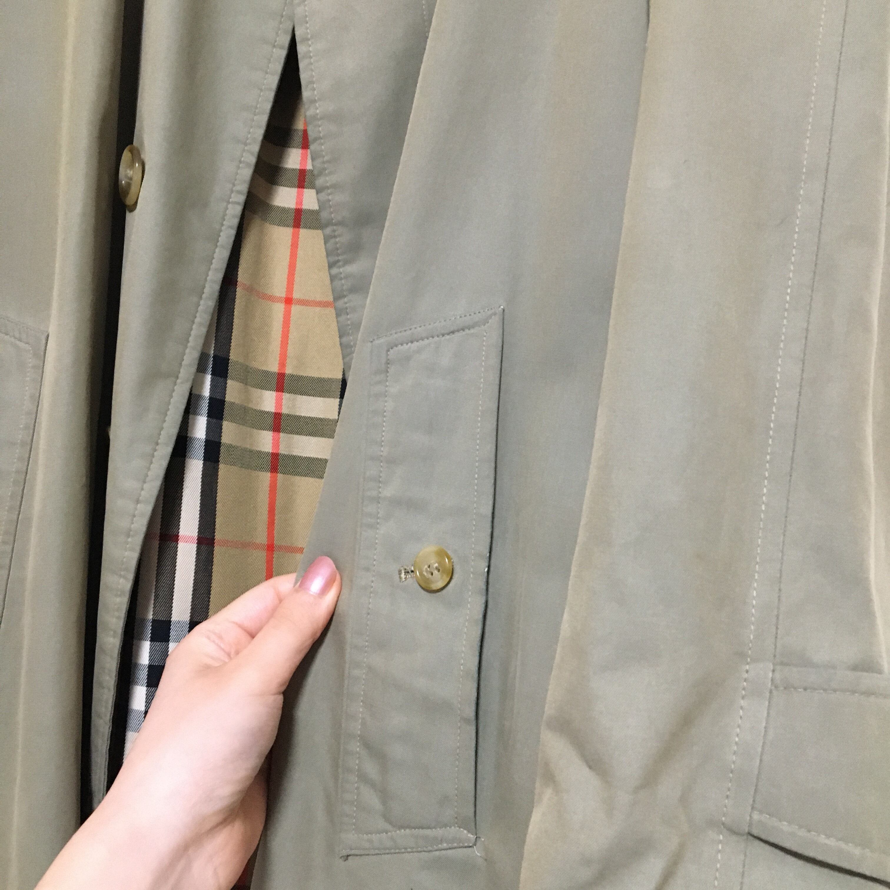 ☆5 burberry Single trench coat khaki バーバリー トレンチ
