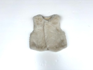 【26AW】mimipoupons(ミミプポン)リバーシブルベストOFFWHITE 18m、24m