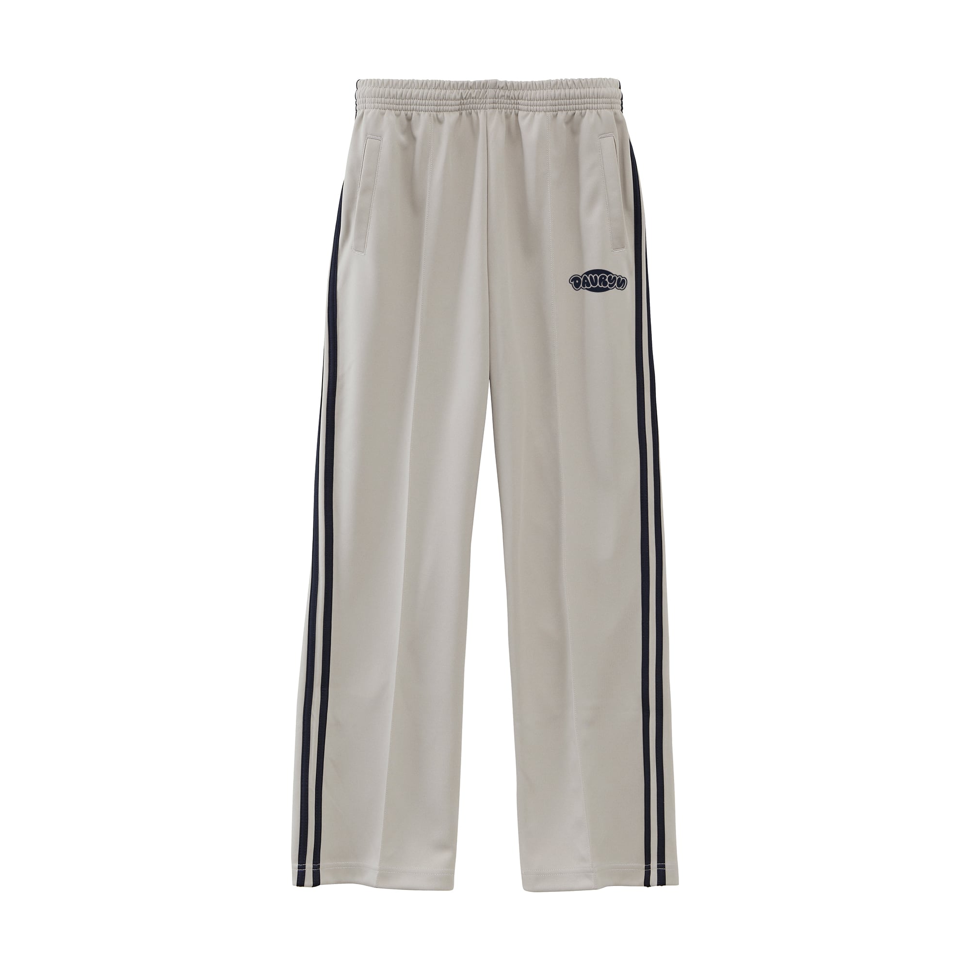 経典ブランド PANTS TRACK dusty logo davryu [ライトグレー／ネイビー] adamth | ウォーキング・ランニングウェア