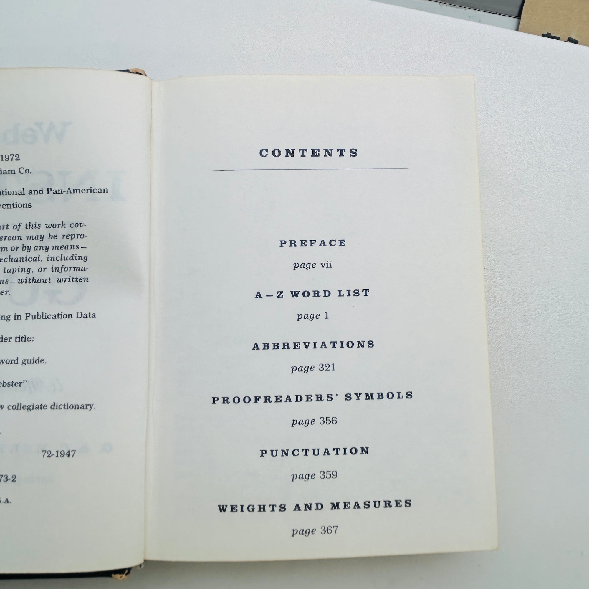 vintage Hard Cover Book 『Webster's Instant Word Guide』 | Milo