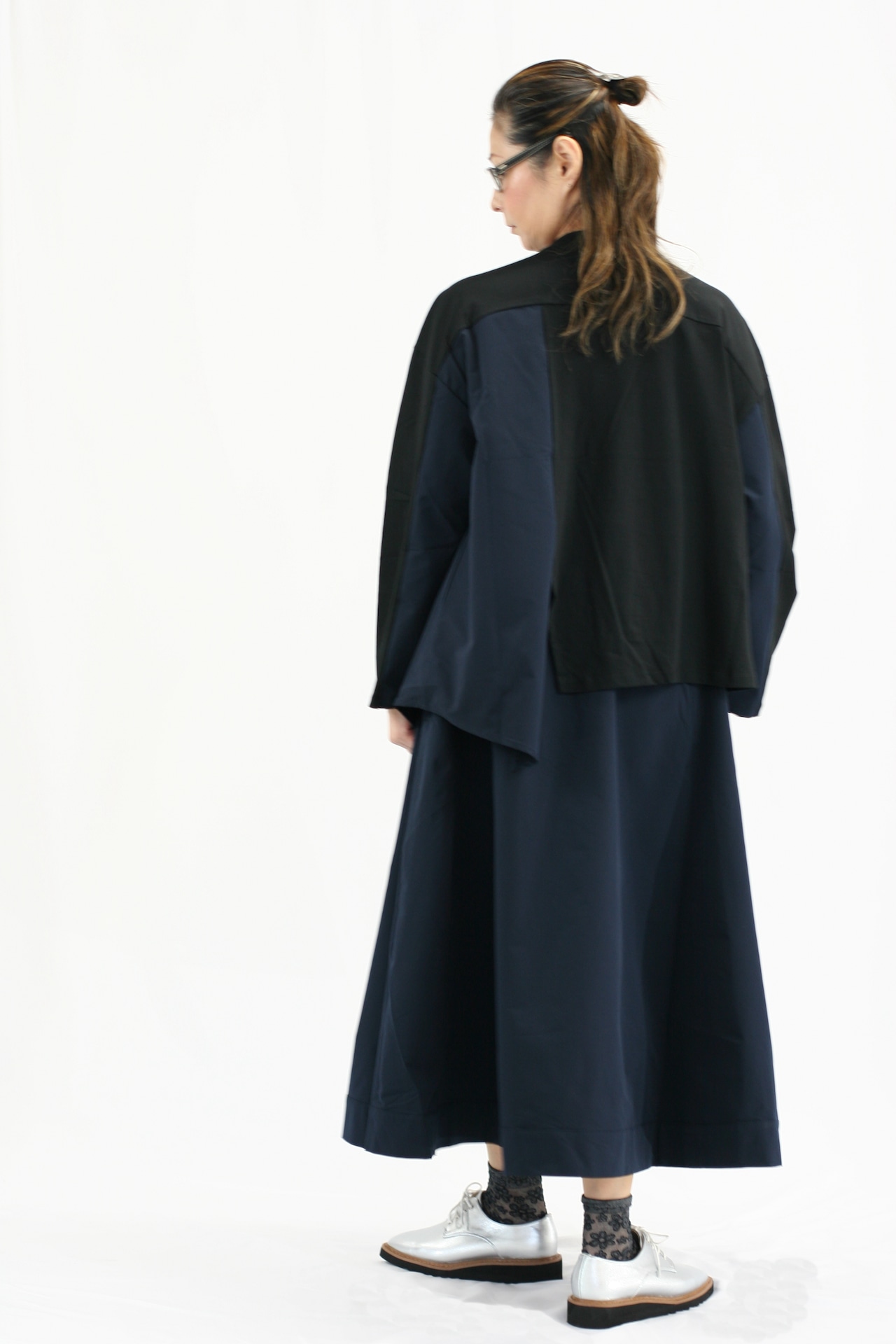 【Parc.1】Gather Tops & Taffeta skirt SET UP(108-076327)