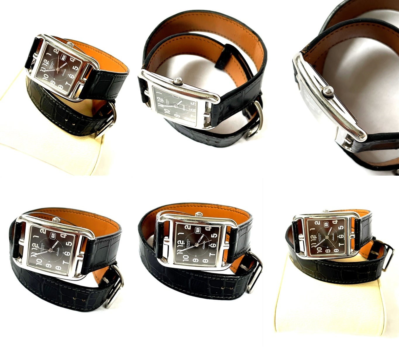 HERMES エルメス Cape Cod ケープコッド GM アリゲーター ドゥブル