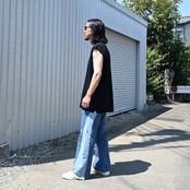 KUON / Boro Patched Sleeveless Top