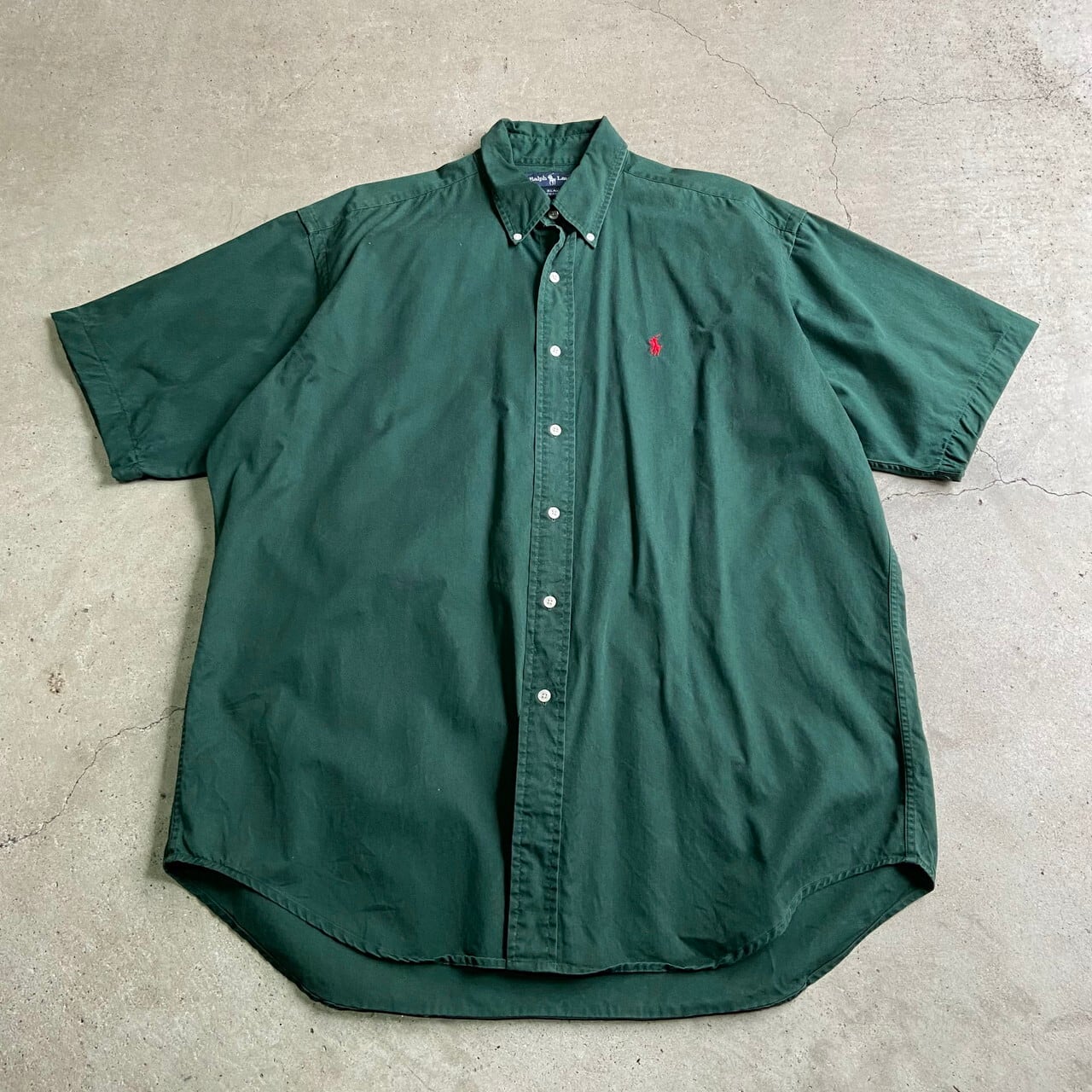 Ralph Lauren BLAKE シルク コットン 半袖 シャツ グリーン Ralph Lauren ラルフローレン BLAKE コットンツイル ボタンダウン 半袖