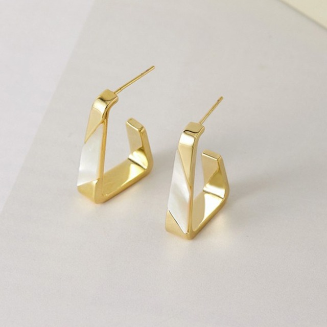 マザーオブパールフックピアス　00166