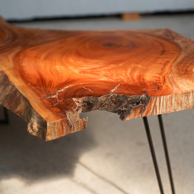 欅の折りたたみテーブル