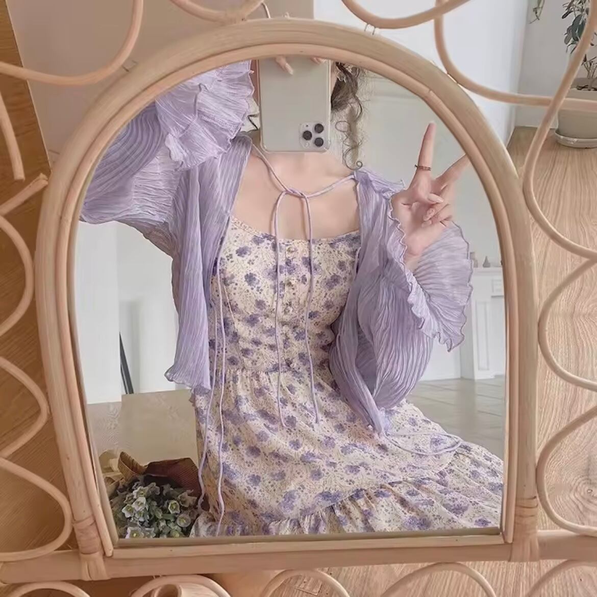 シフォンシアーカーディガン