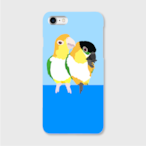 iPhoneケース ズグロシロハラインコ&シロハラインコ 羽づくろい 【各機種対応】