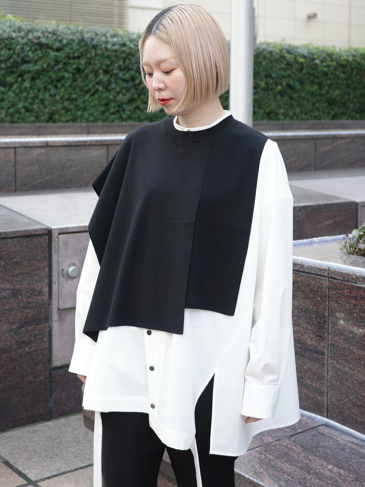 【25SS】ENFOLD エンフォルド / CAPE VEST / ベスト - 1