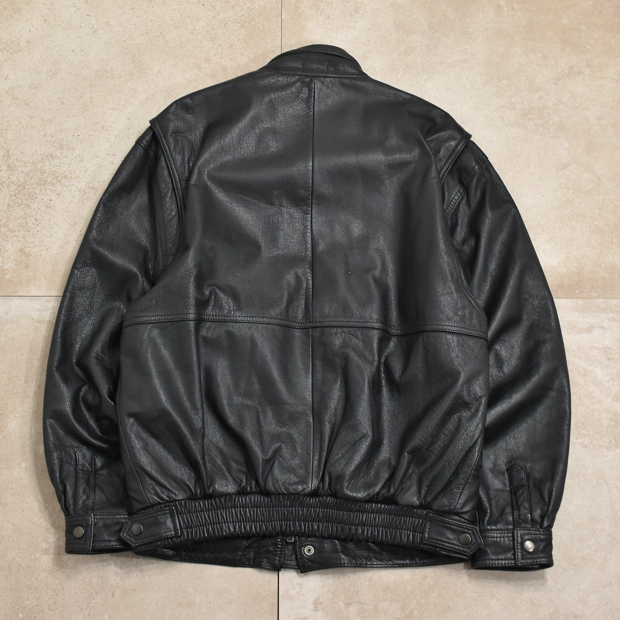 80～90s Black leather blouson | 古着屋 grin days memory 【公式