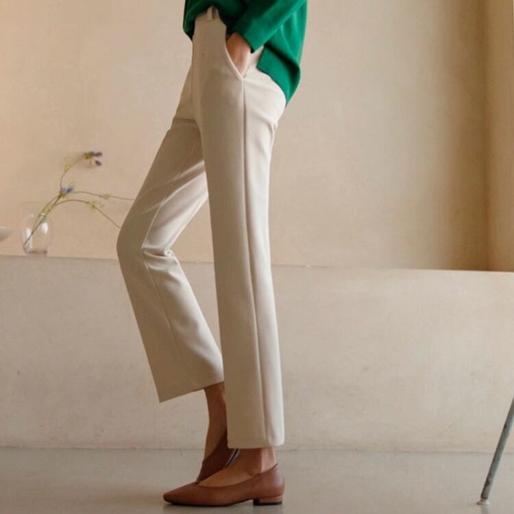 美脚 テーパードパンツ 2col N00200