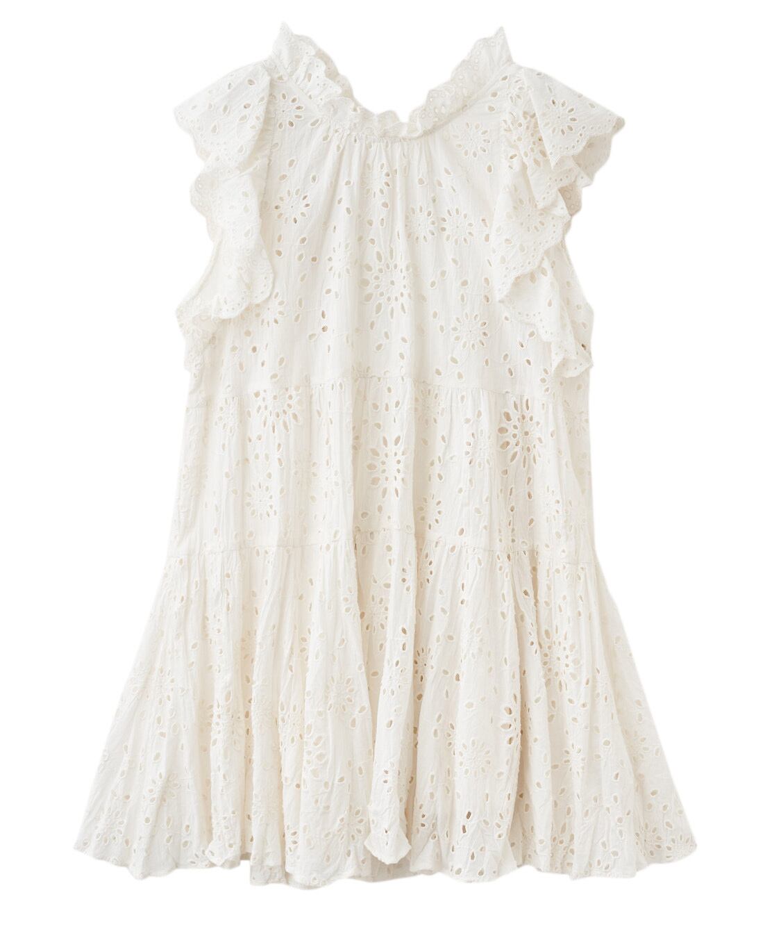 COCO DEAL/ココディール】エンブロイダリーティアードミニワンピース