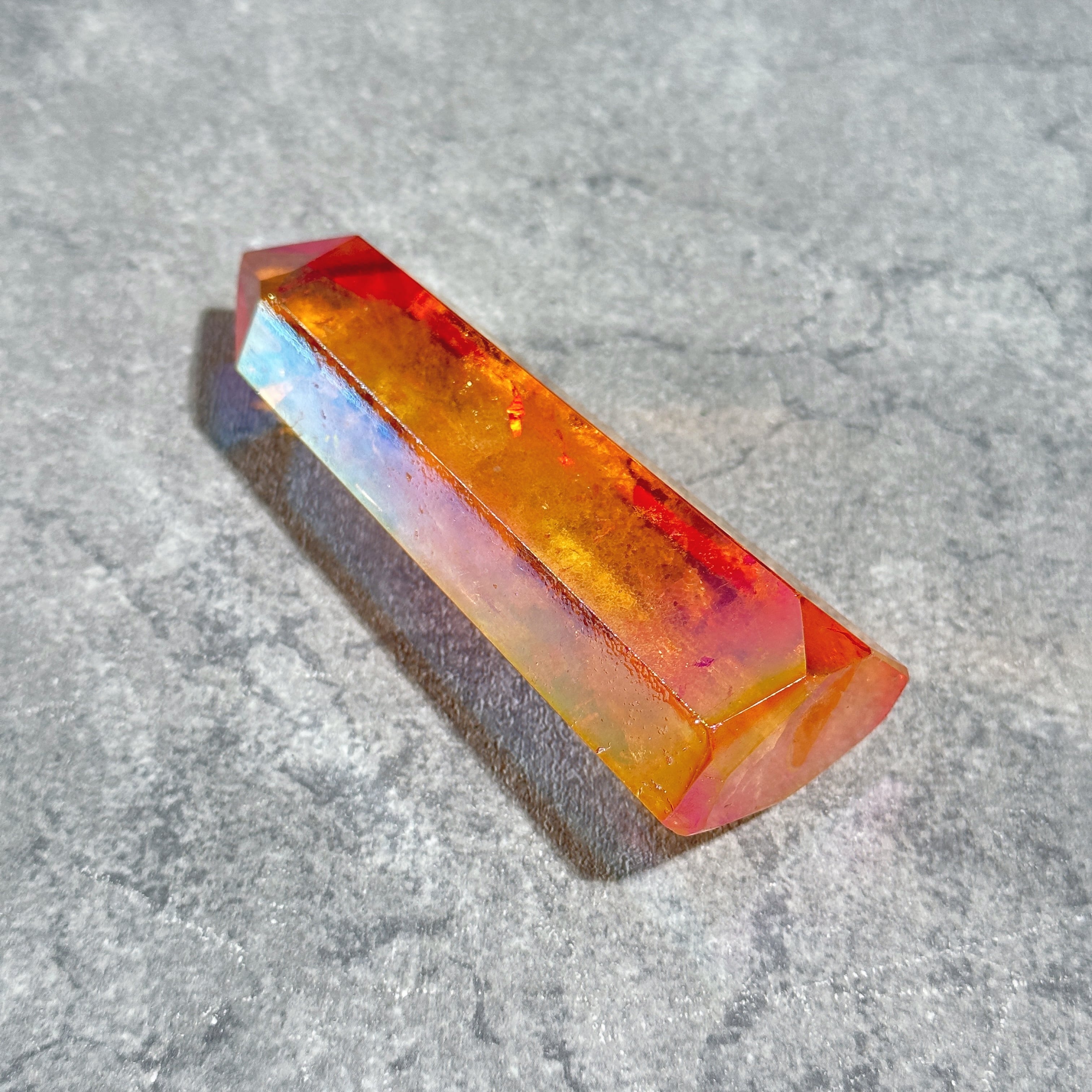 透明感◎オレンジオーラクォーツ タワー13◇ Orange Aura Quartz