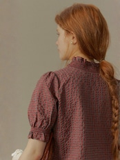 Rosalie Frill Check Blouse F0705