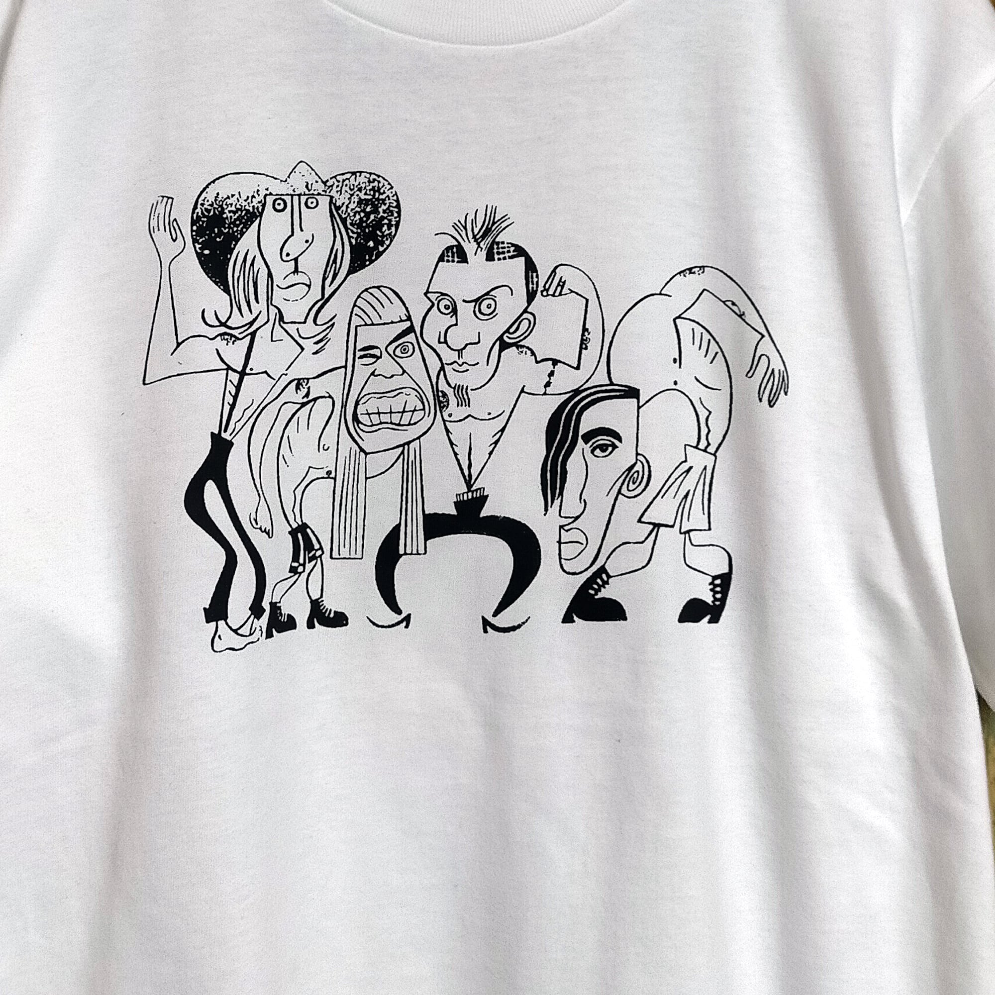 レッチリ ピカソ Red Hot Chili Peppers×Picasso 半袖 白色 Tシャツ