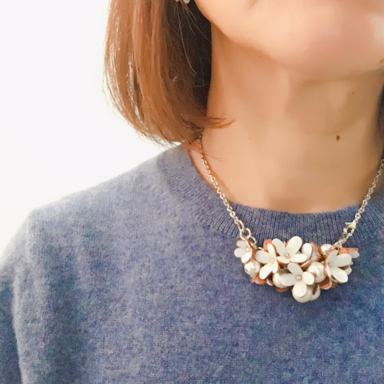 再販【キット】バッグチャームにもなるライラックネックレス - 2