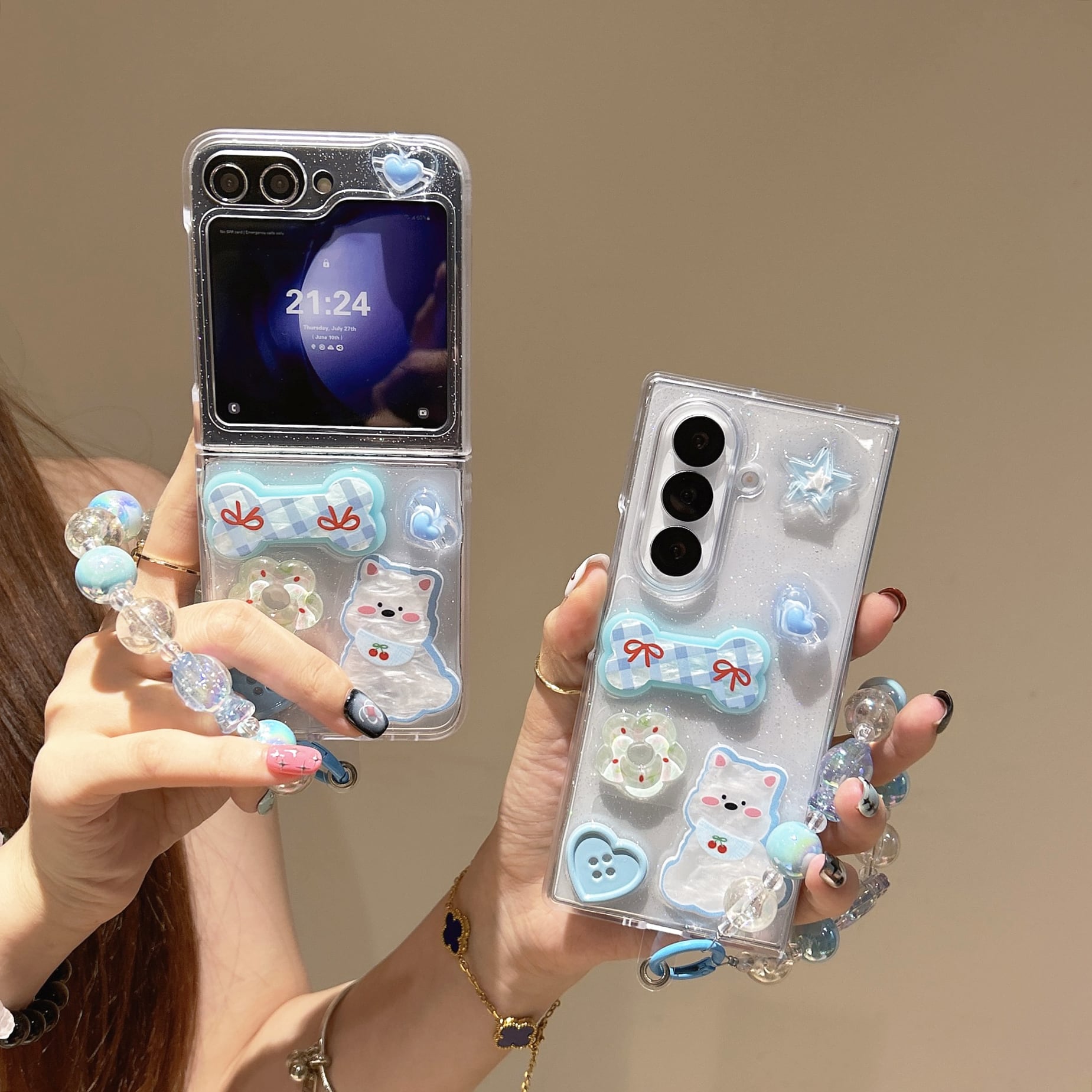 ワンちゃん 透明感 Galaxy Z Fold7/6/5/4 Galaxy Z Flip7/6/5/4/3