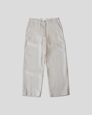 LP MM FRENCH LINEN WIDE TROUSERS IVORY