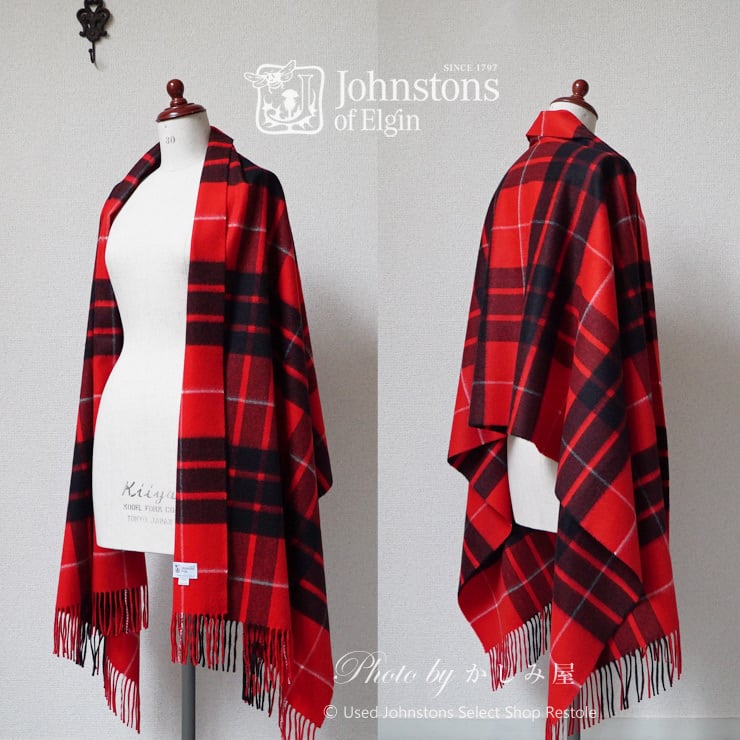 ジョンストンズ カシミヤ大判ストール 【UA 別注】ユナイテッドアローズ UNITED ARROWS Munro