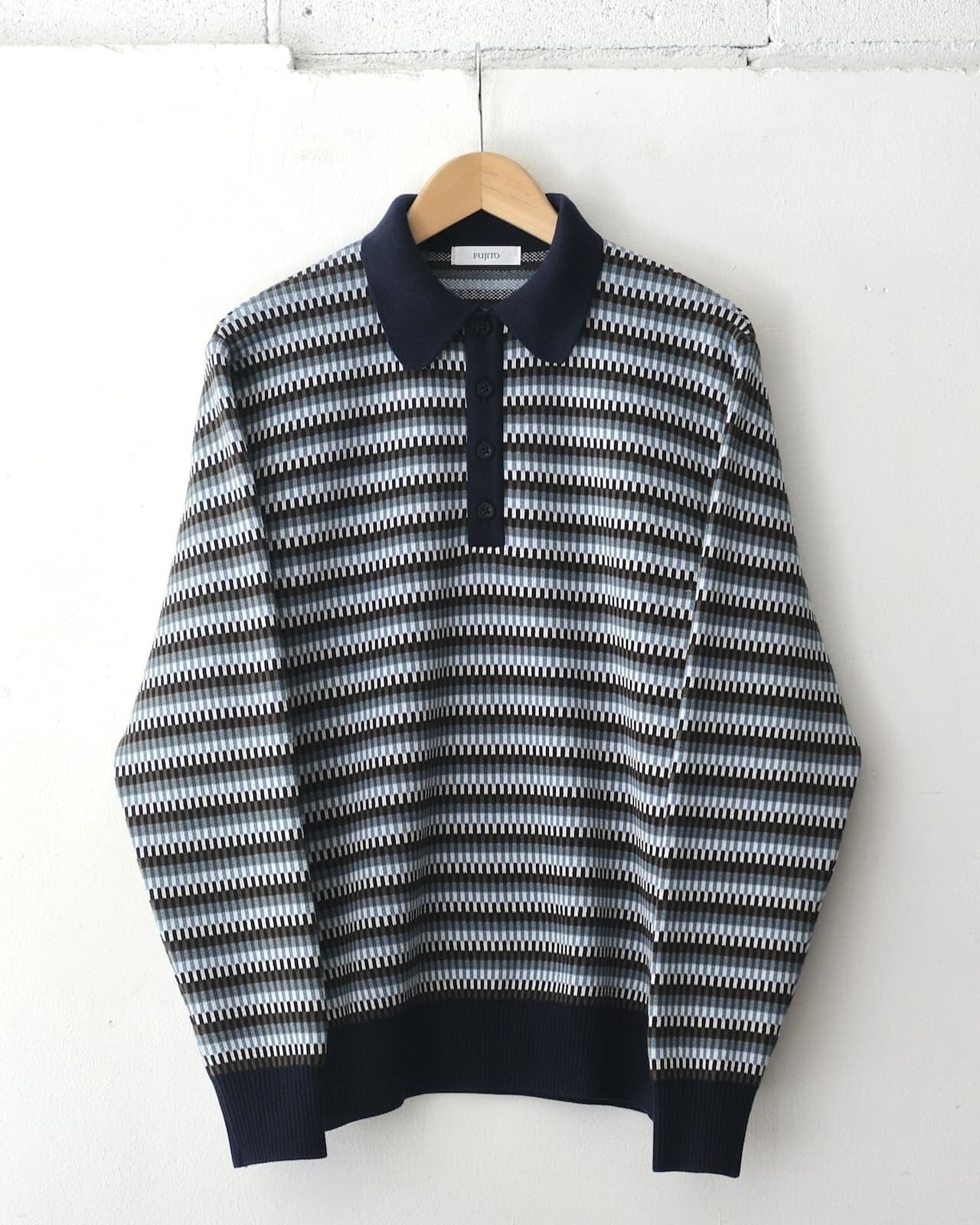 FUJITO(フジト) Knit Polo Sweater | サウスオレンジ｜メンズ