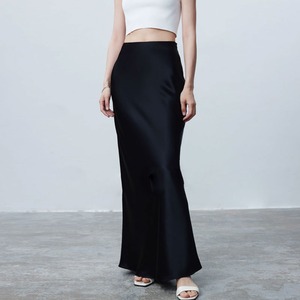 サテン ロング スカート 341290