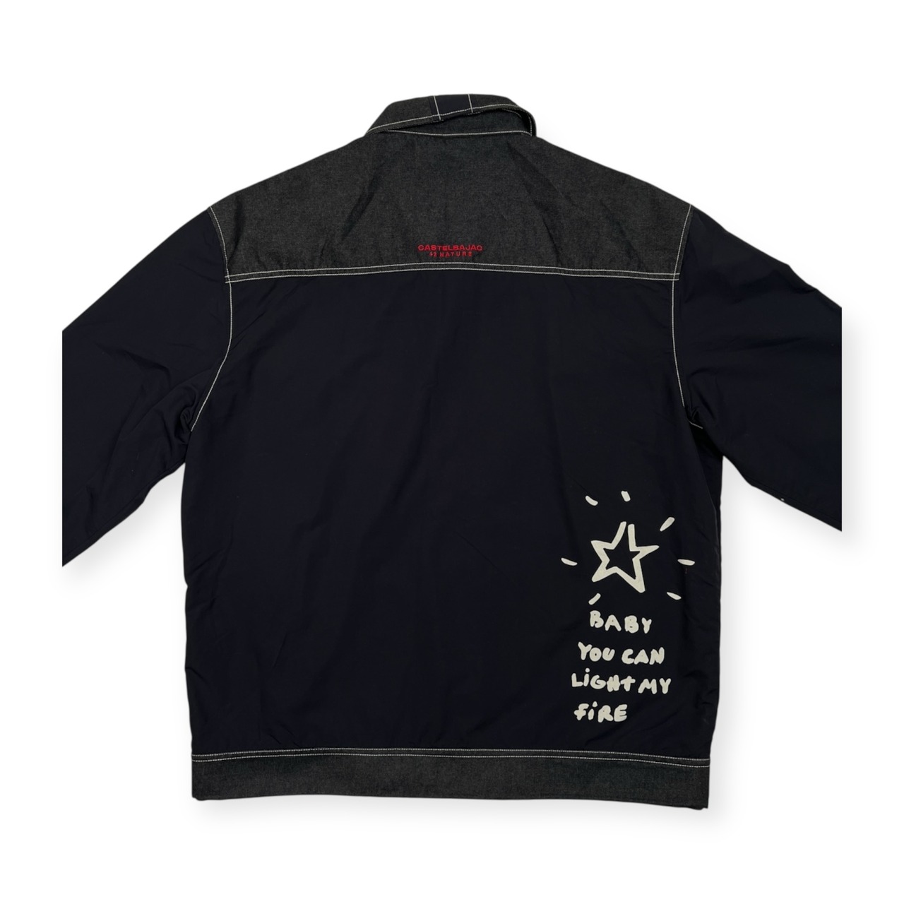 CASTELBAJAC カステルバジャック ロゴ刺繍 ポケット付き ナイロン ジャケット /メンズ/ブラック系