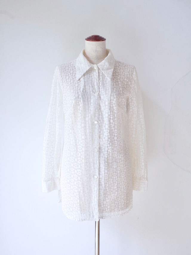 70s Flower Sheer Shirt