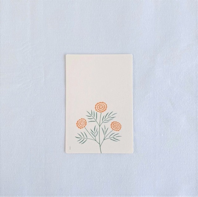 花のカード　マリーゴールド