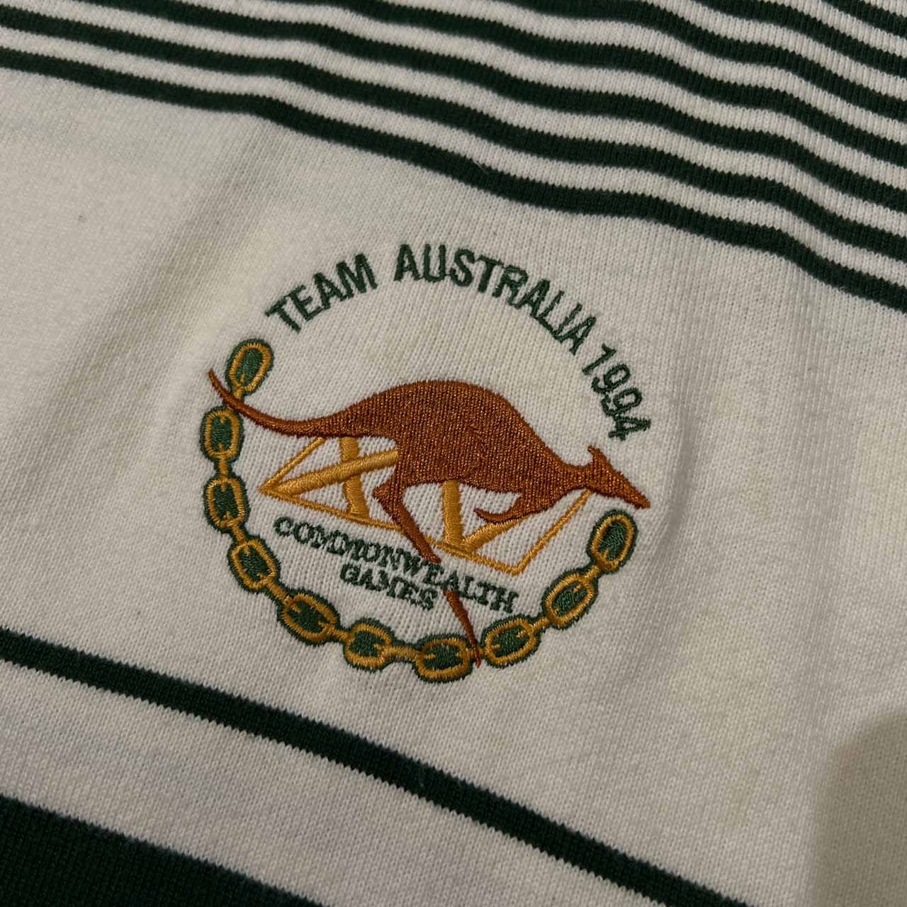 オーストラリア製 Canterbury カンタベリー 刺繍入り 長袖 ラガーシャツ S /ラグビー/グリーン系