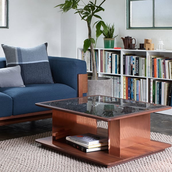 モンタナ リビングテーブル 大理石天板 L［リアルスタイル］ | REAL