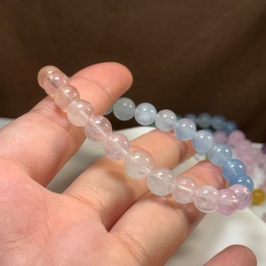 no5.爽やかパステル☆グラデーションミックスベリル ブレスレット