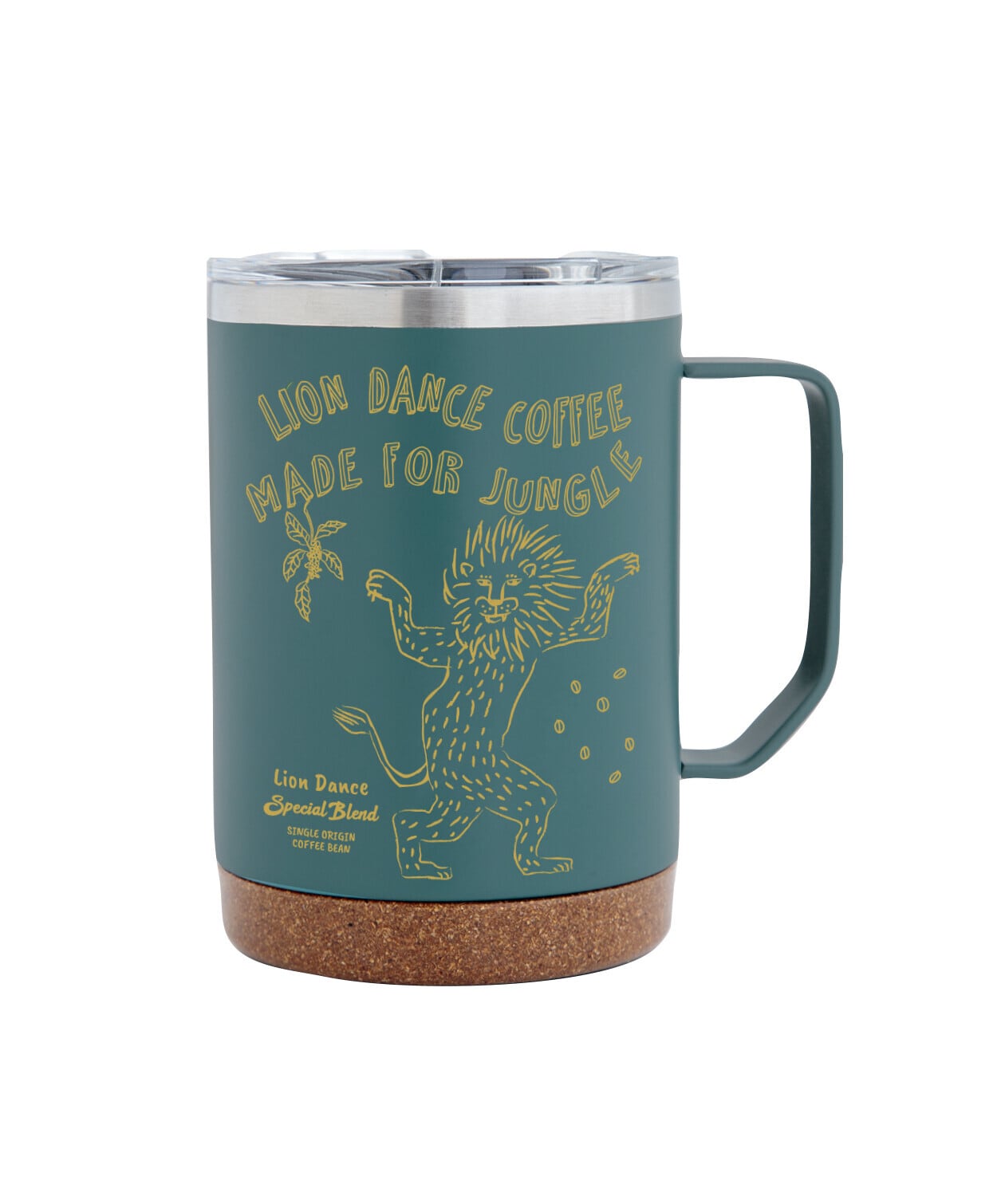 Lion Dance ライオンダンス／蓋付カフェマグ 520ml [サイズ: 520ml] [カラー: セージ]