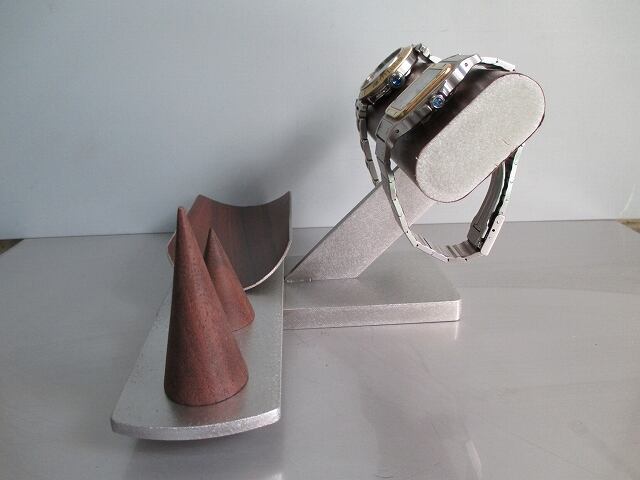 腕時計スタンド だ円パイプ腕時計、リングアクセサリー収納スタンド