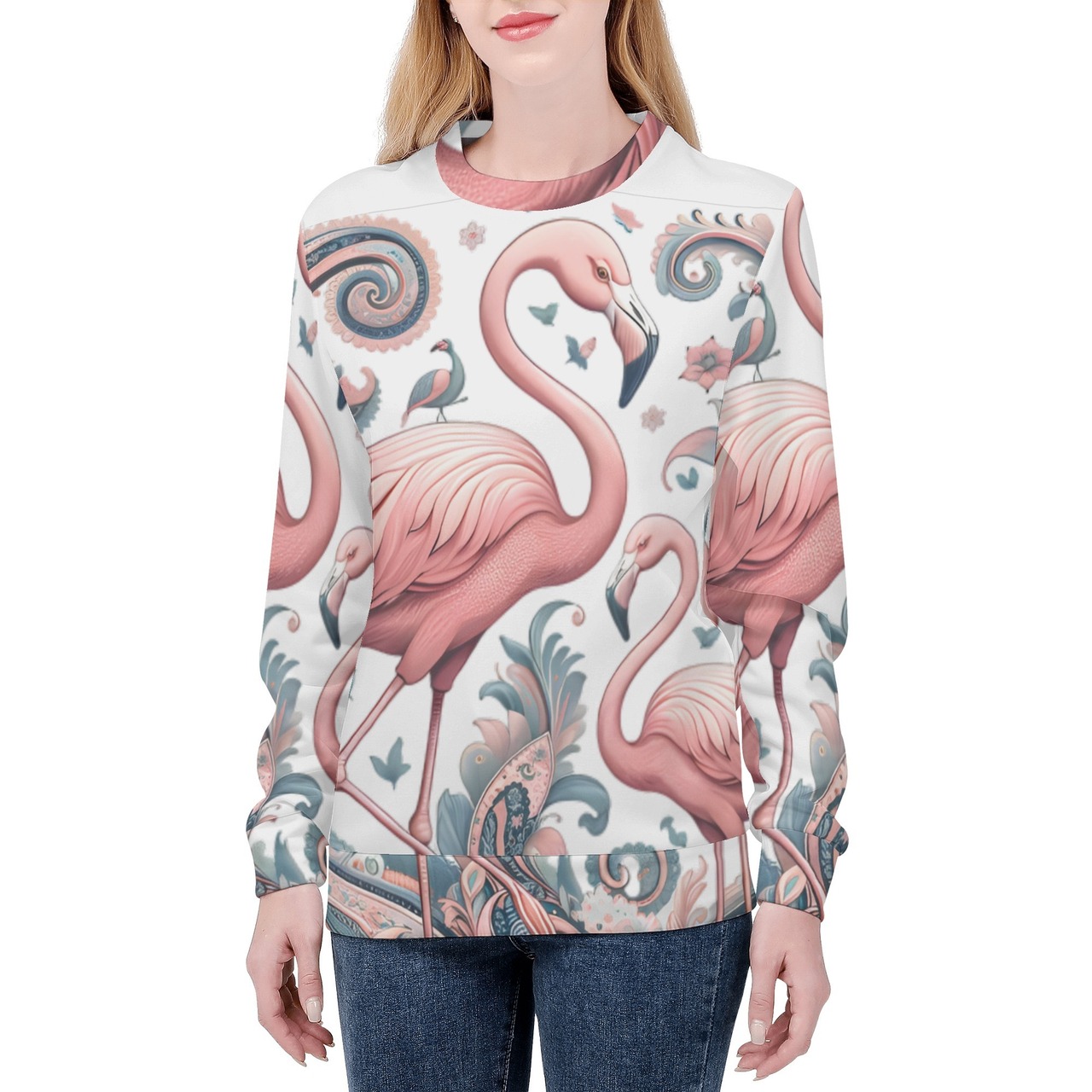 Women's Pull Over Sweatshirt Paisley 4754