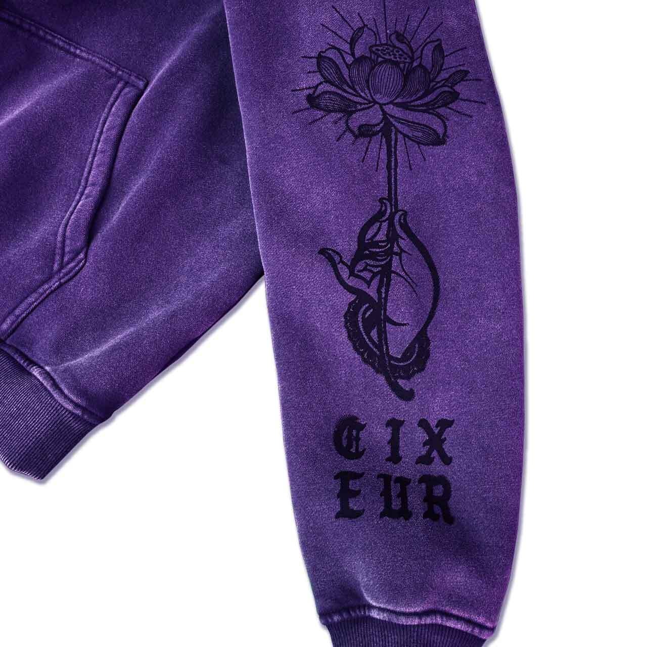 Sweat Full-zip Hoodie "ROTUS"　purple