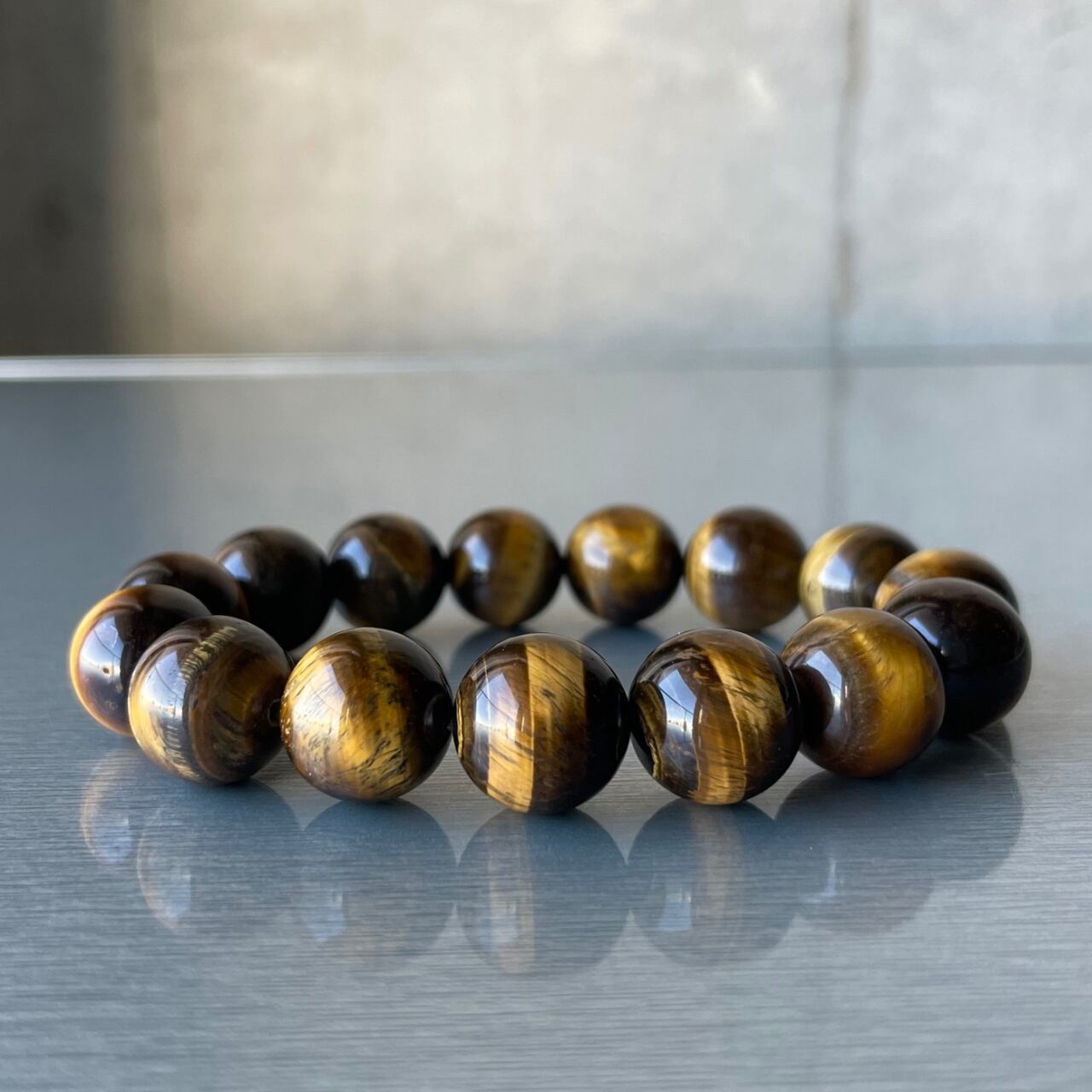 激レア！入手困難な黒檀ブレスレット雷打木14mm