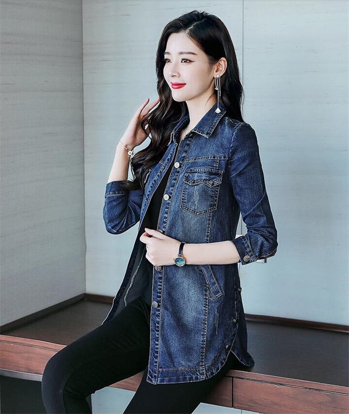 韓国の人気 春 新作女性 長袖 中・長セクション 韓国 スリム ファッション カジュアル コート