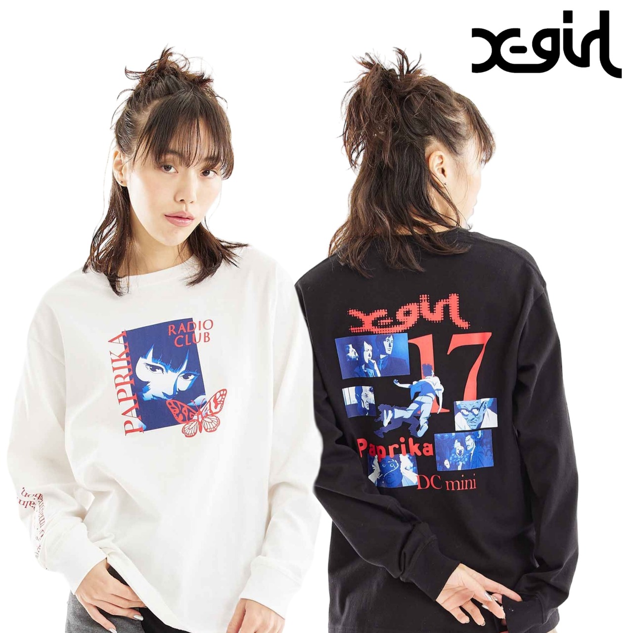 【X-girl】X-girl × PAPRIKA BAD DREAM L/S TEE【エックスガール】