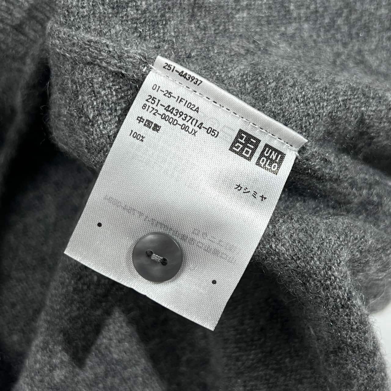 カシミヤ100% UNIQLO × INES DE LA FRESSANG ユニクロ ヘンリーネック ニット セーター L/グレー レディース