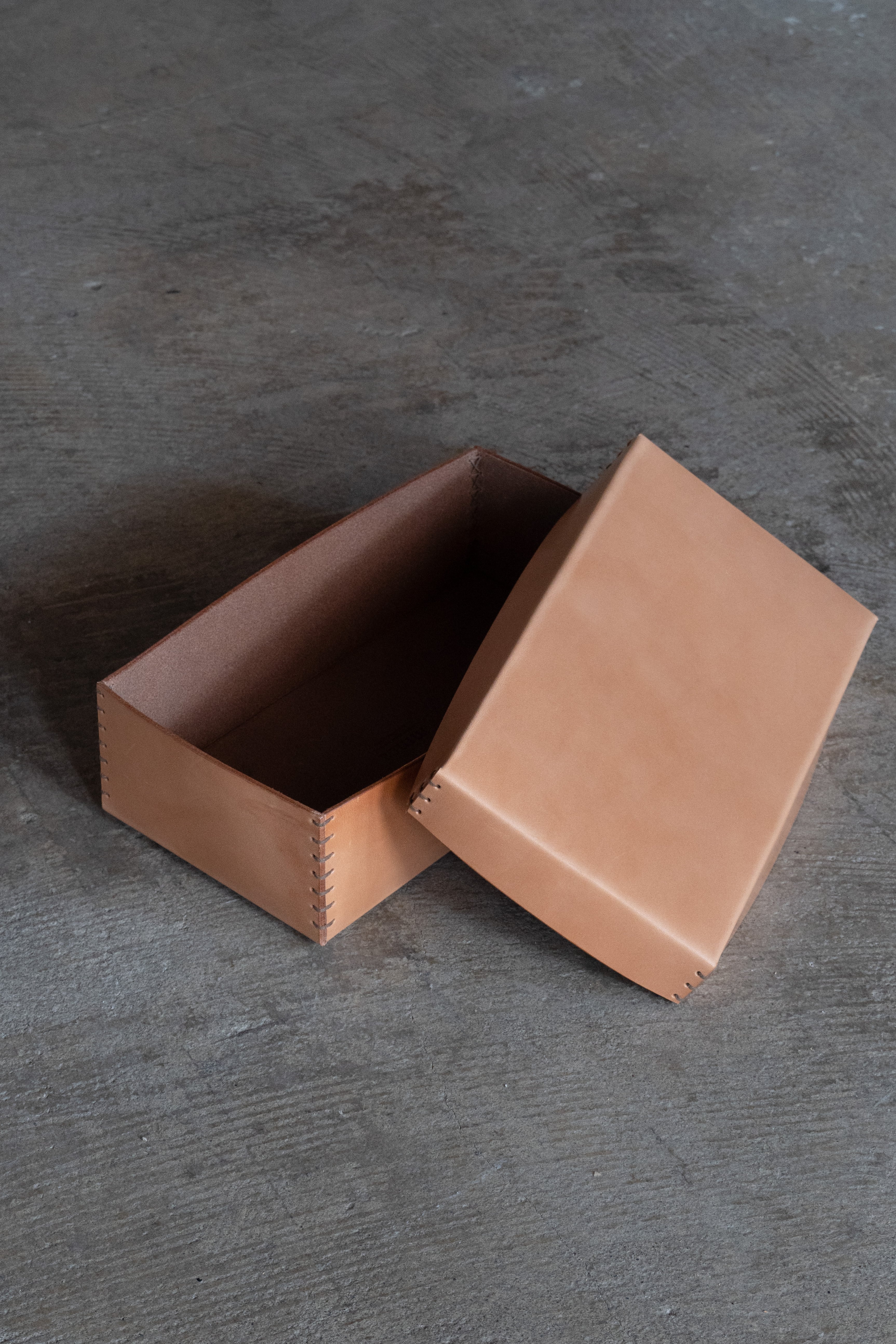 Leather box rectangle / L【送料無料】 | 高級皮革ならminca｜栃木