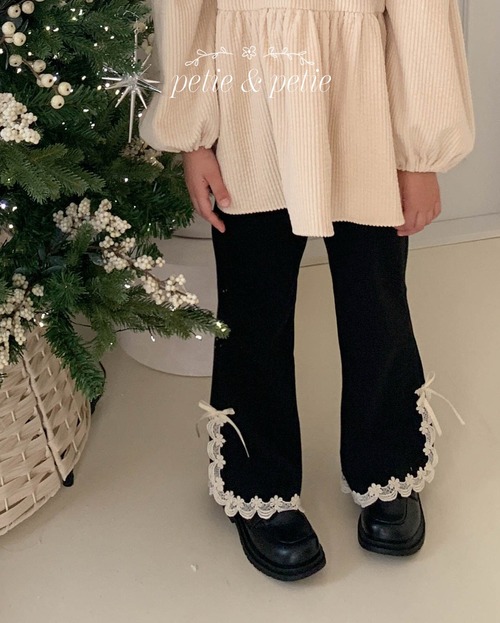 【即納】<petit&petit>  Benny lace trumpet pants