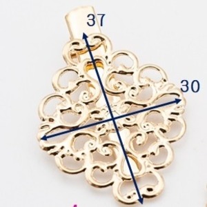 【H100】ビジュー台座　2個　ヘアクリップ