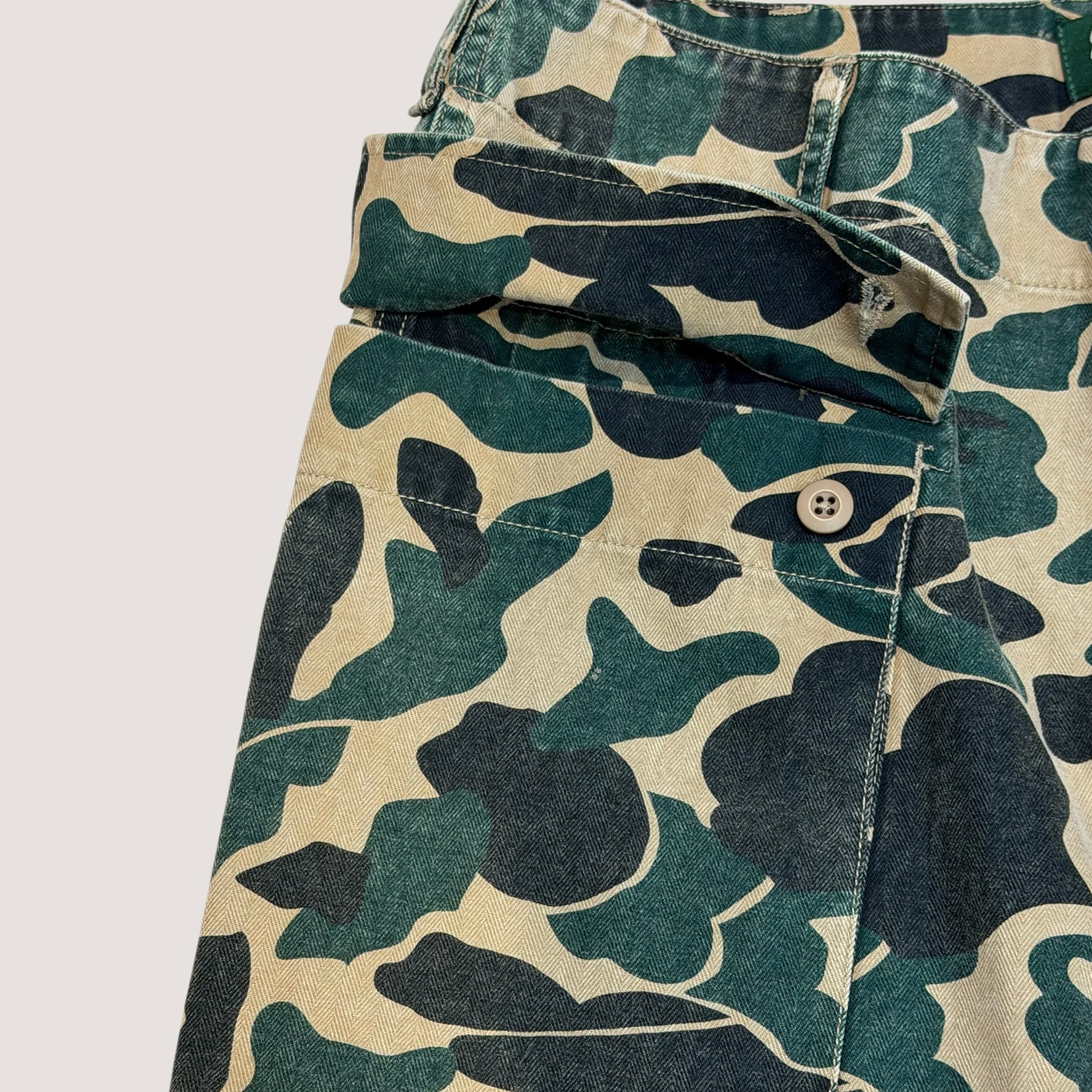 WOODBLOCK】 W-44 HERRINGBONE CARGO PANTS (D.H.Camo) | 火ノ鳥
