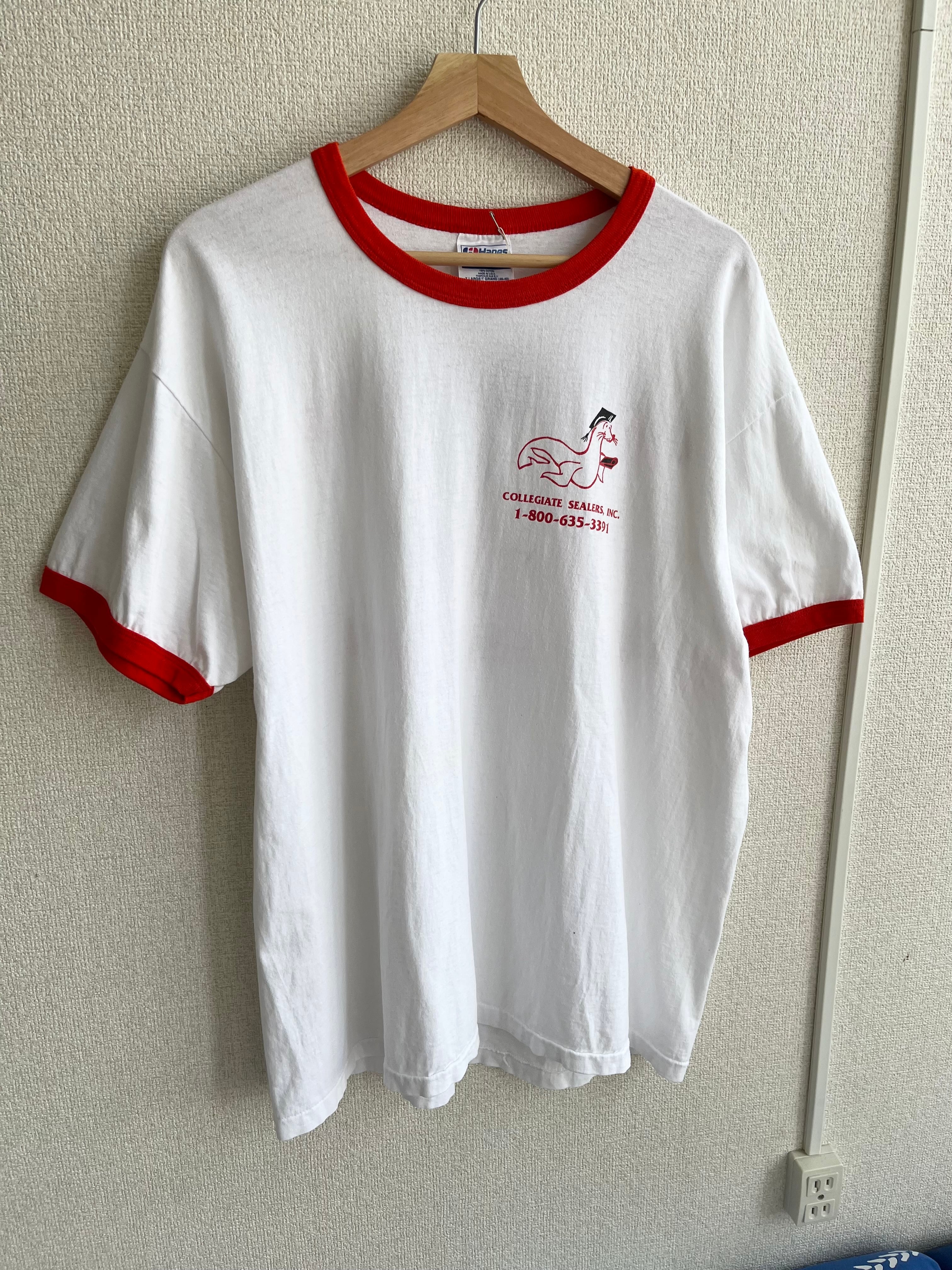 古着 usa製80'S Hanes リンガーT  "COLLEGIATE SEALERS"