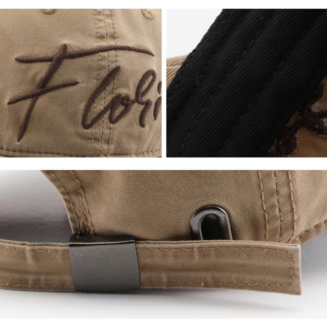 5色 サイド刺繍 キャップ  G201