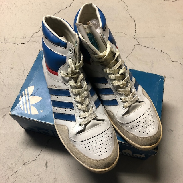 ⊕1980'S ADIDAS EUROPA-HI SNEAKER 43 SPAIN