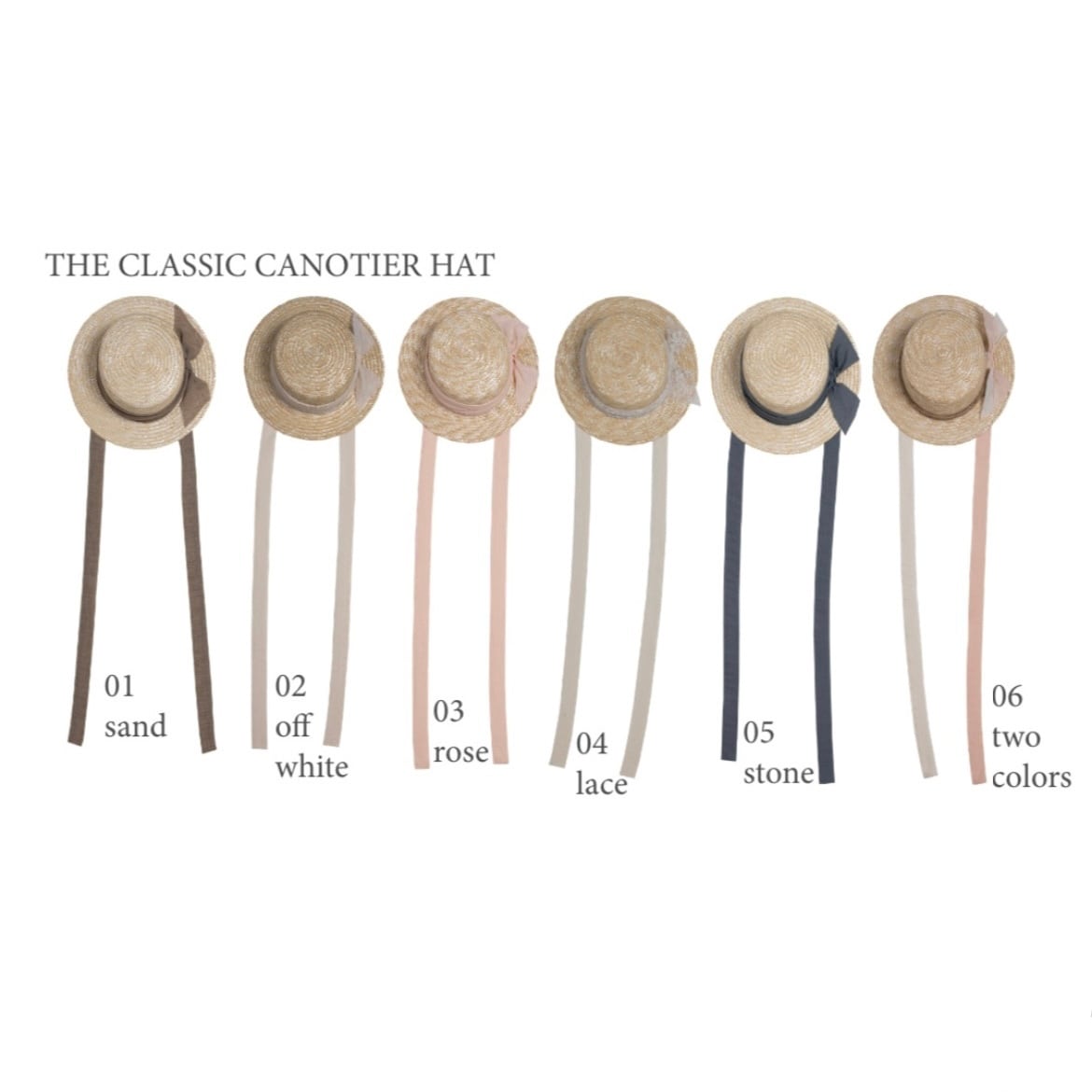 【即納】FROU FROU kids / The classic canotier hat / off White