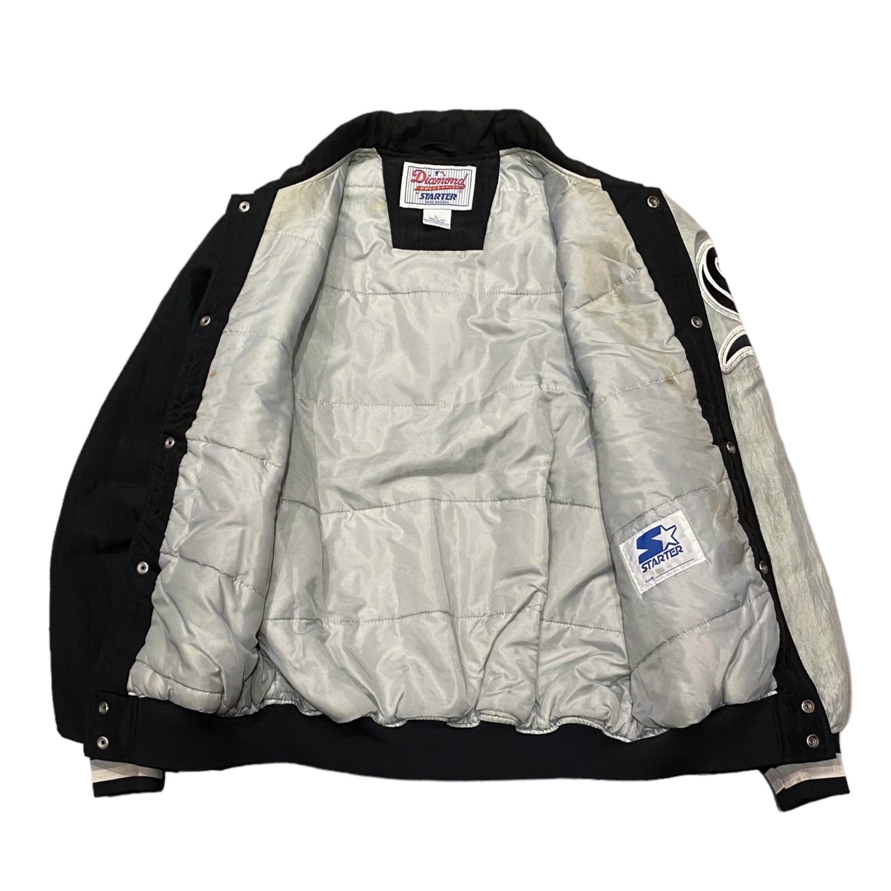 90's Starter MLB Chicago White Sox Nylon Stadium Jaket L / スターター  シカゴホワイトソックス ナイロン スタジャン スタジアムジャケット 古着 ヴィンテージ