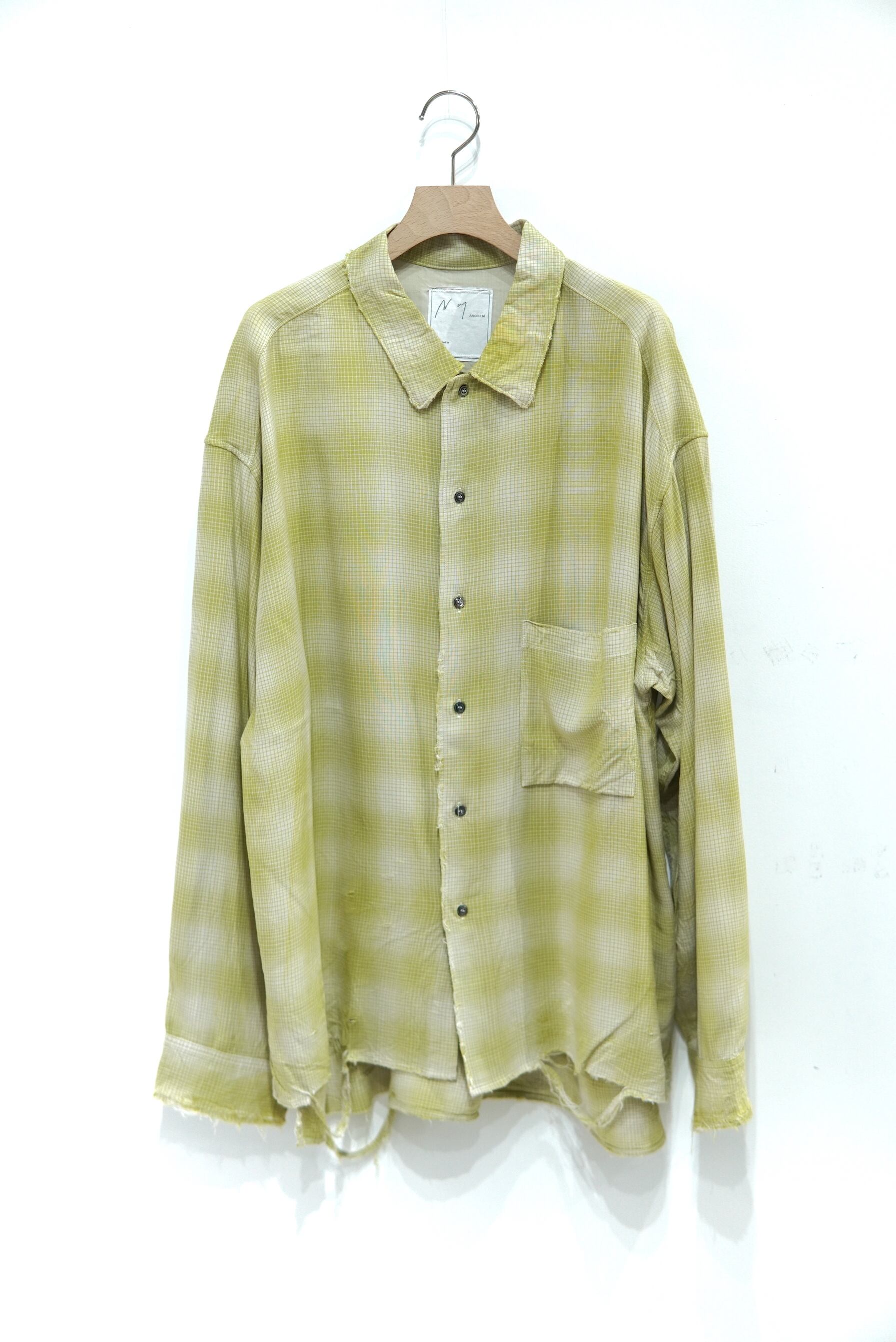 在庫一掃 ANCELLM DAMAGED FLANNEL CHECK SHIRT kochmetal.com.br