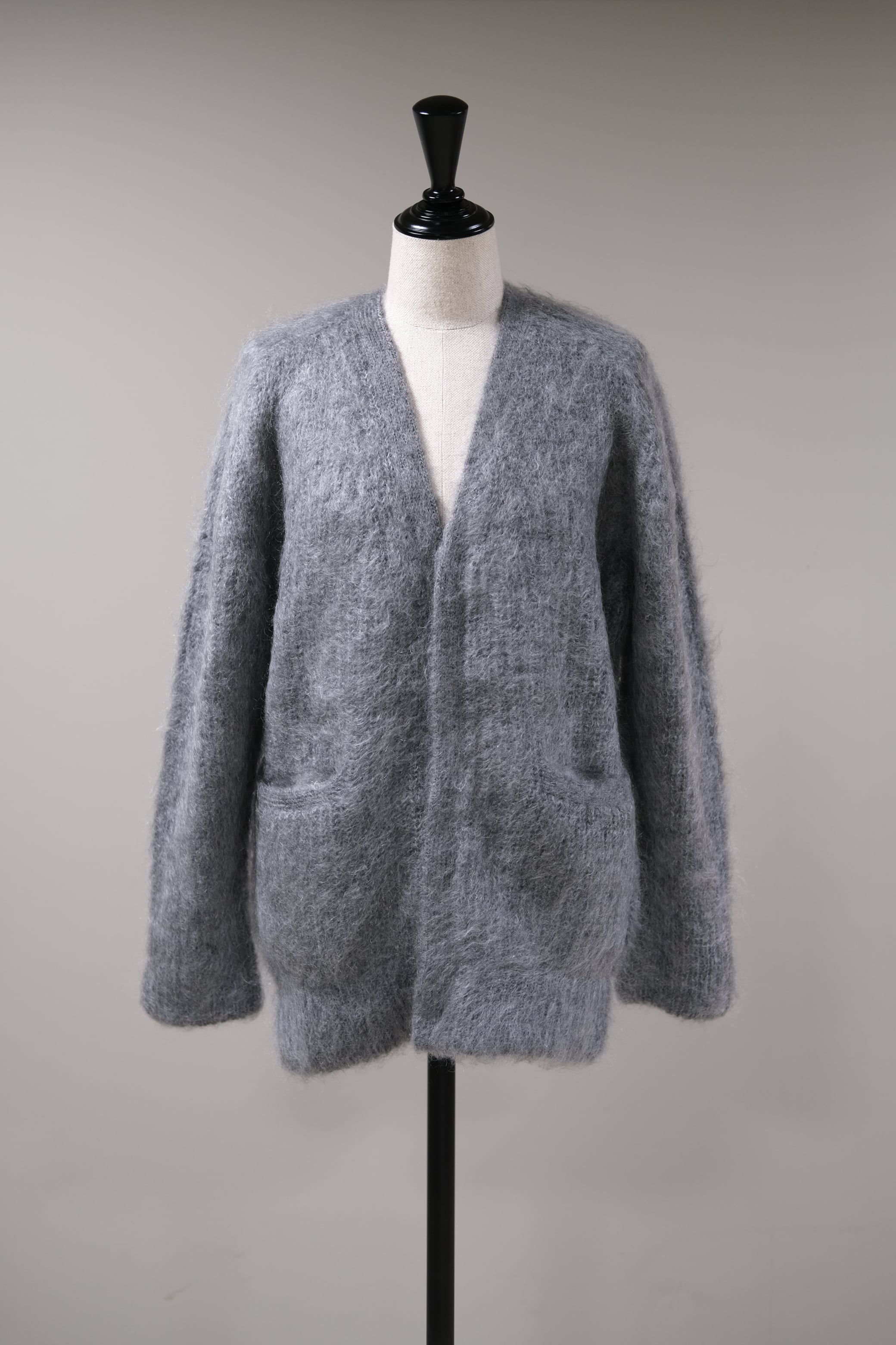 Tanaka Daisuke】sheer sleeve random rib cardigan - lavender - | loop